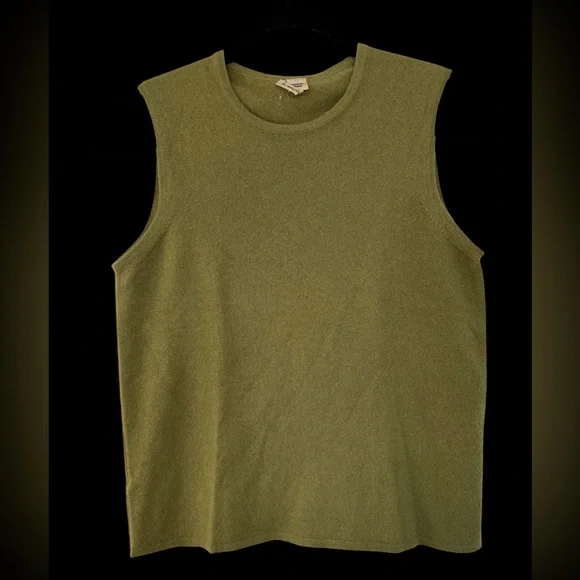 Hermes Paris Vintage Cashmere Ensemble Cardigan & Tank 2 Pieces